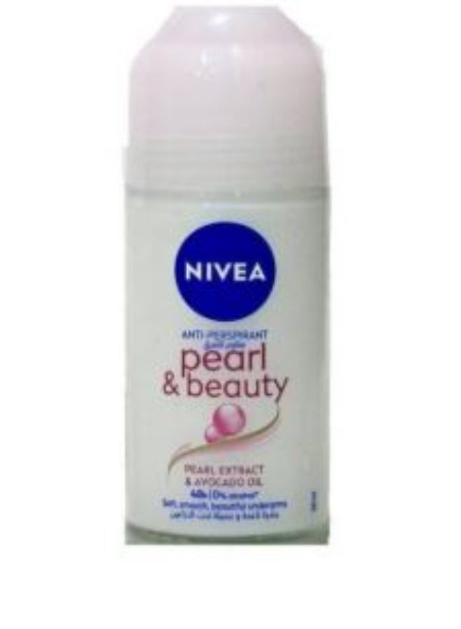 Nivea Pearl And Beauty, Antiperspirant Pearl Extracts, Roll-On 50ml - Image 1